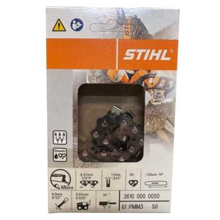 Micro cadena 3/8 paso 1.1 motosierra modelos MS170 ORIGINAL STIHL 36100000050 | NewgardenParts.com