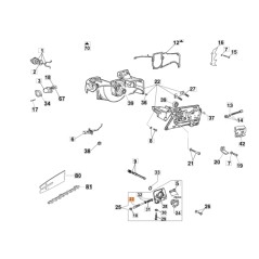 Pistoncino motosega modelli 956 GS630 GS820 ORIGINALE OLEOMAC 097000069B | NewgardenParts.com