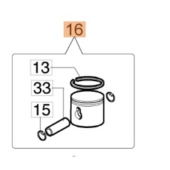 Piston complet de débroussailleuse d'origine OLEOMAC 4160140