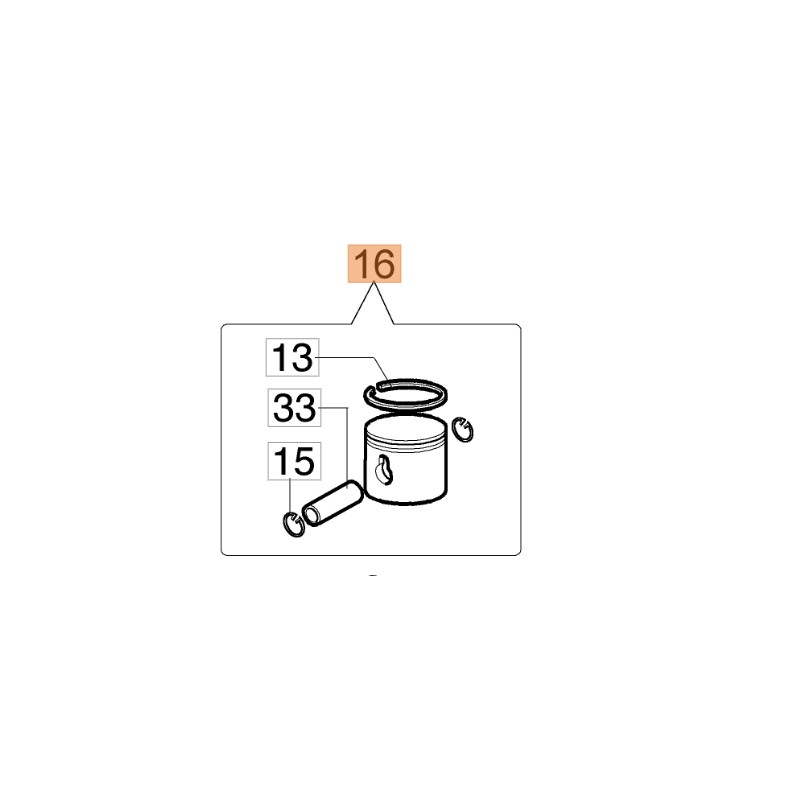 Piston complet de débroussailleuse d'origine OLEOMAC 4160140