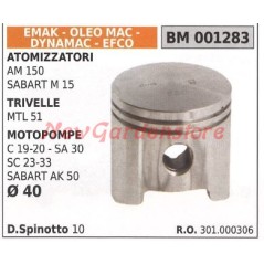 Pistone atomizzatore AM150 trivella MTL51 motopompa SC 23-33 Ø 40mm EMAK 001283 | NewgardenParts.com