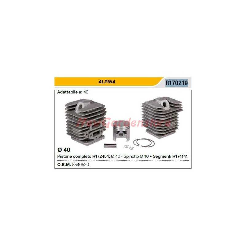 Pistón de cilindro de motosierra 40 compatible ALPINA 8540520