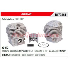 Pistón de cilindro compatible DOLMAR para motosierra DGS 6401 040130030 038130030
