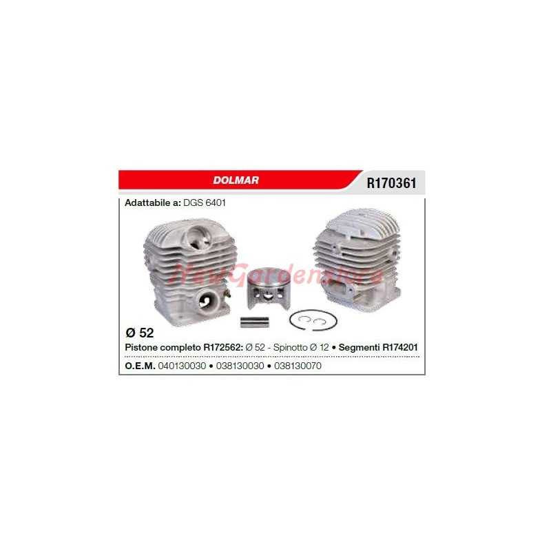 Pistón de cilindro compatible DOLMAR para motosierra DGS 6401 040130030 038130030