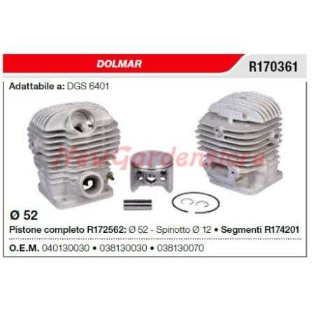 DOLMAR compatible cylinder piston for chain saw DGS 6401 040130030 038130030 | NewgardenParts.com