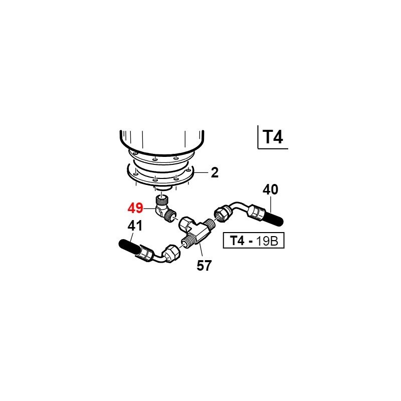 Adaptateur forgé EL0512120 TURBO1 ORIGINAL GIANNI FERRARI 00.41.00.0758