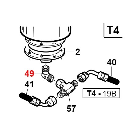 Adattatore forgiato EL0512120 TURBO1 ORIGINALE GIANNI FERRARI 00.41.00.0758 | NewgardenParts.com