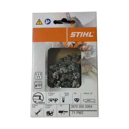 Original Stihl cadena de motosierra 64 enlaces Picco microchain 36700000064 | NewgardenParts.com