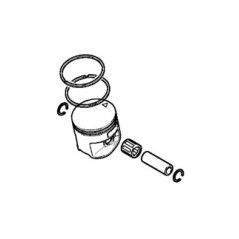 Piston de diamètre 50 mm pour tronçonneuse modèles MS400 ORIGINAL STIHL 11400302014