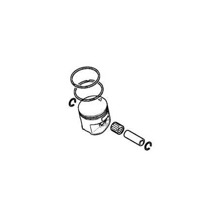 50 mm diameter saw piston models MS400 ORIGINAL STIHL 11400302014 | NewgardenParts.com