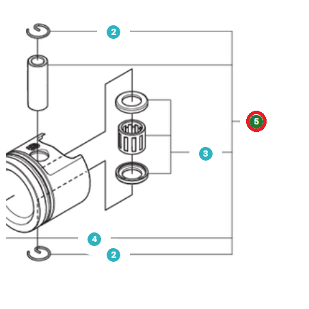 COMPLETE PISTON 537536702 HUSQVARNA ORIGINAL | NewgardenParts.com