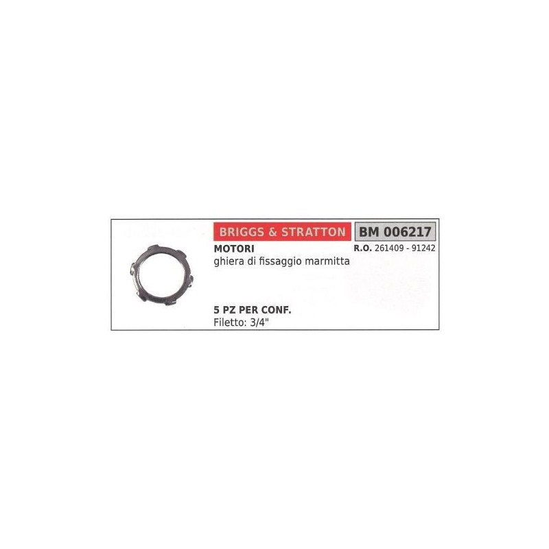 B&S muffler fixing ring B&S lawn mower mower 006217