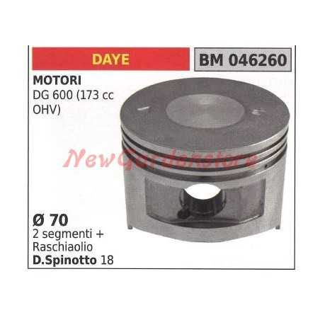 Piston moteur tondeuse DG 600 Ø 70mm DAYE 046260 | NewgardenParts.com