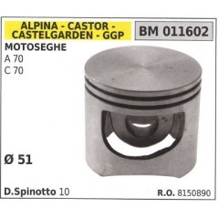 A70 C70 chainsaw plunger diameter 51 mm GGP 8150890 CASTOR ALPINA | NewgardenParts.com