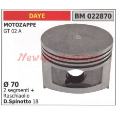 Piston de moteur de tondeuse GT 02 A Ø 70mm DAYE 022870
