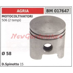 Pistone per motocoltivatore 506 2 tempi Ø 58mm AGRIA 017647 | NewgardenParts.com