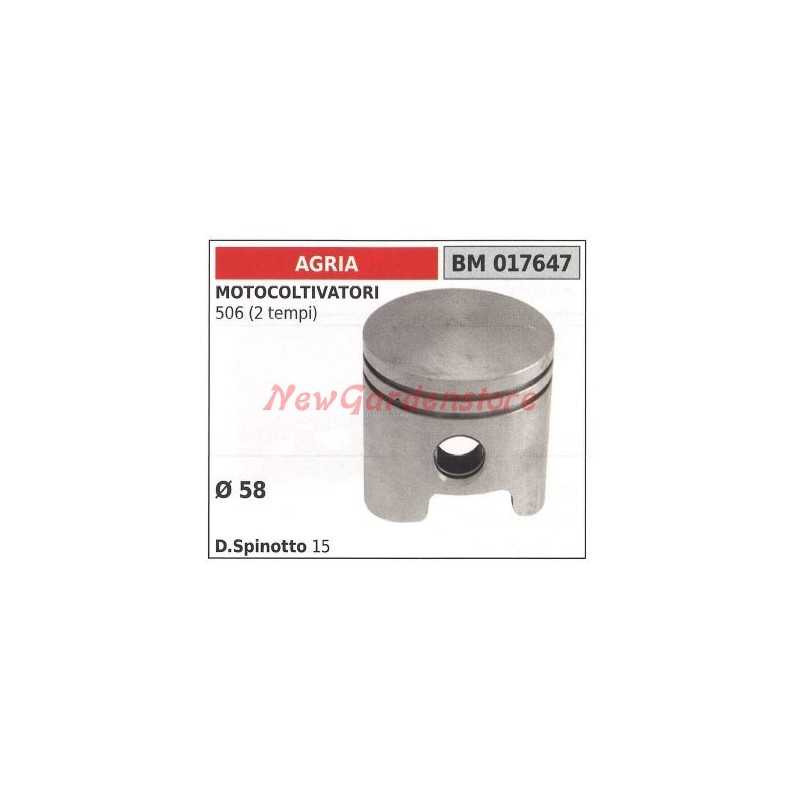 Pistón para motocultivador 506 2 tiempos Ø 58mm AGRIA 017647