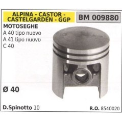 Pistone per motosega A40 A41 C40 d. 40 mm GGP ALPINA CASTELGARDEN 8540020 | NewgardenParts.com