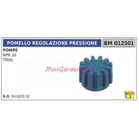 Pressure adjustment knob UNIVERSAL Bertolini pump NPR 20 TRIAL 012501 | NewgardenParts.com