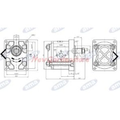 Hydraulic pump group 2 type A42X AMA 04413 | NewgardenParts.com