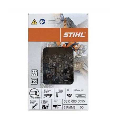Cadena Peak Micro Mini 55 eslabones longitud 40cm ORIGINAL STIHL 36100000055 | NewgardenParts.com