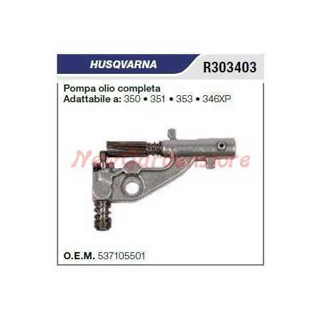 HUSQVARNA chainsaw oil pump 350 351 353 346XP R303403 537 105501 | NewgardenParts.com
