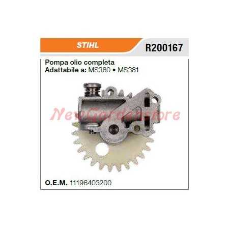 STIHL chainsaw oil pump MS380 381 R200167 | NewgardenParts.com