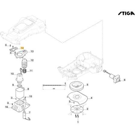 Jumper support motor blade robot models A1000 ORIGINAL STIGA 322784971/0 | NewgardenParts.com