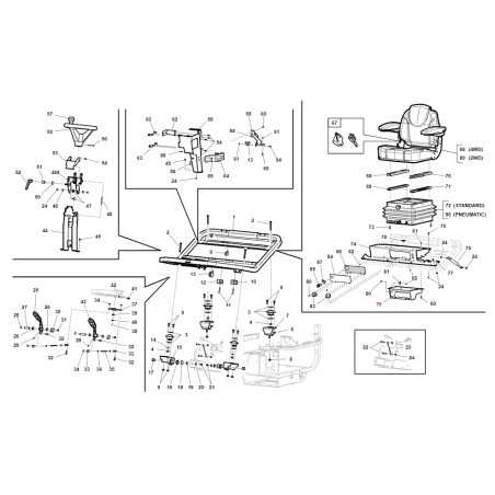 Portaoggetti trattorino modelli PG SR ORIGINALE GIANNI FERRARI BFB 95600100006 | NewgardenParts.com