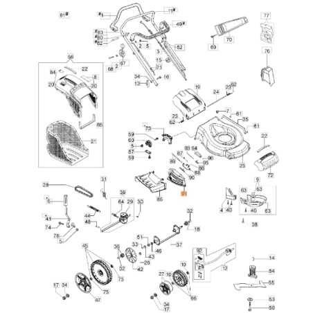 Lawn Mower Hatch Models G53TBX G53THX ORIGINAL EMAK 66070914AR | NewgardenParts.com
