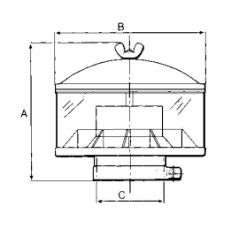 Zyklon-Vorfilter mit Klemmen für verschiedene Motormodelle