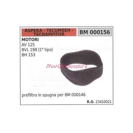Prefiltro de aire ASPERA motor cortacésped AV 125 BVL 198 000156 | NewgardenParts.com