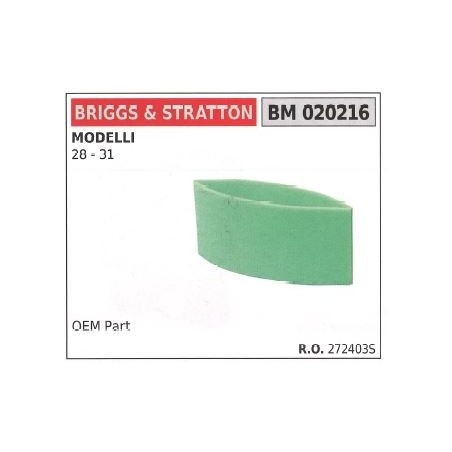 BRIGGS & STRATTON Luftvorfilter für Rasenmähermäher 28 31 272403S | NewgardenParts.com