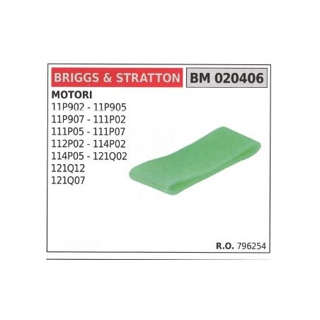 BRIGGS&STRATTON prefiltro aire cortacésped 11P902 11P905 796254 | NewgardenParts.com