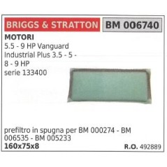 Prefiltro aria BRIGGS&STRATTON rasaerba tosaerba tagliaerba 5.5 9HP Vanguard