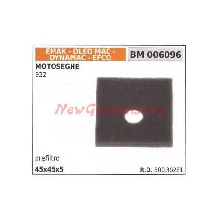Air prefilter sponge EMAK chainsaw 932 006096 | NewgardenParts.com