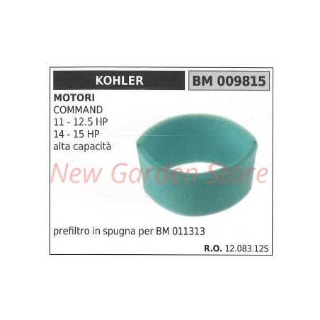 KOHLER Schwamm-Luft-Vorfilter Rasentraktor COMMAND 11 12,5 PS 009815 | NewgardenParts.com