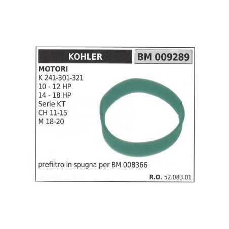 Prefiltro aria in spugna KOHLER trattorino rasaerba K 241 301 321 009289 | NewgardenParts.com