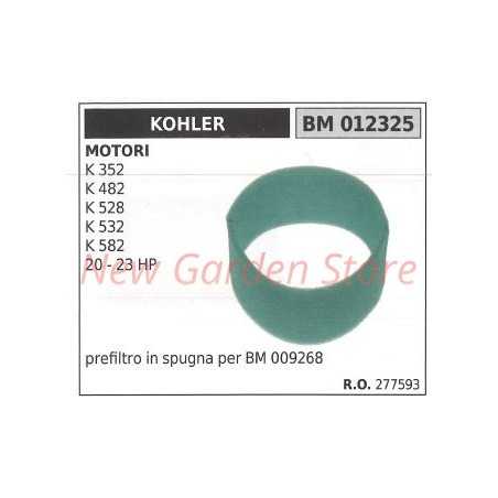 Prefiltro aria in spugna KOHLER trattorino rasaerba K 352 482 528 532 582 012325 | NewgardenParts.com