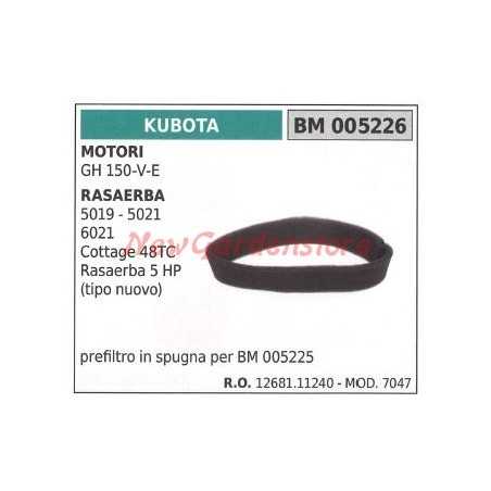 Prefiltro aria in spugna KUBOTA motore GH 150-V-E raserba 5019 5021 6021 005226 | NewgardenParts.com