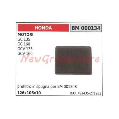 Sponge air prefilter HONDA engines GC 135 160 GCV 135 160 000134 | NewgardenParts.com