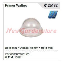 Primer WALBRO ORIGINALE carburatore WZ DECESPUGLIATORE MOTOSEGA R125132 | NewgardenParts.com