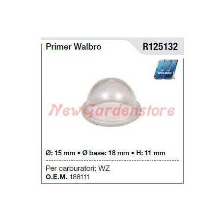 Primer WALBRO ORIGINAL WZ carburador DECESPUGLIATORE MOTOSEGA R125132 | NewgardenParts.com