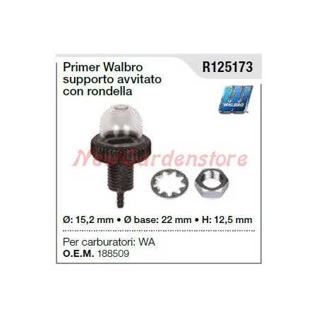 WALBRO cebador carburador Wa cortacésped R125173 | NewgardenParts.com