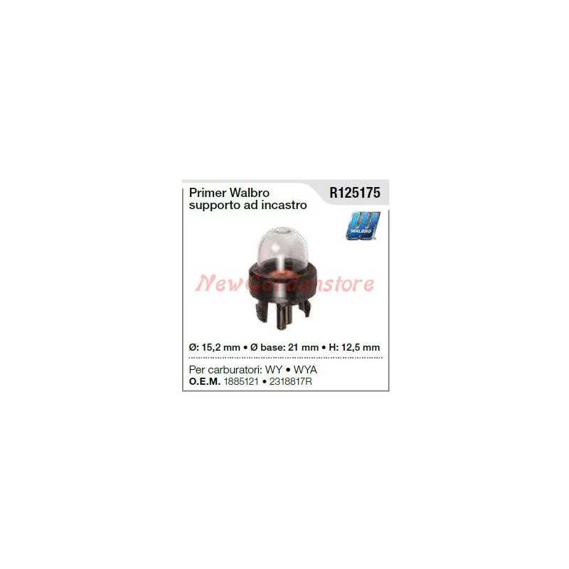 WALBRO primer for WY WYA carburettor lawnmower mower R125175