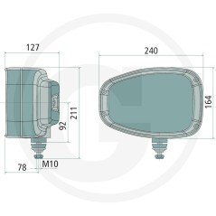 Phare ABL avant droit 3830 LED tension nominale 12/24 V | NewgardenParts.com
