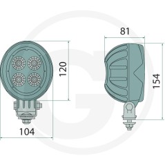 Worklight led floodlight proximity lighting voltage 10 - 30 V | NewgardenParts.com