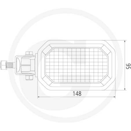 Proyector de trabajo led iluminación de amplio alcance 10-30 V