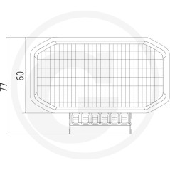 Proyector de trabajo iluminación de amplio alcance led 10-30 V | NewgardenParts.com