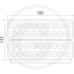 Arbeitsscheinwerfer LED-Breitbandbeleuchtung 10-30 V | NewgardenParts.com